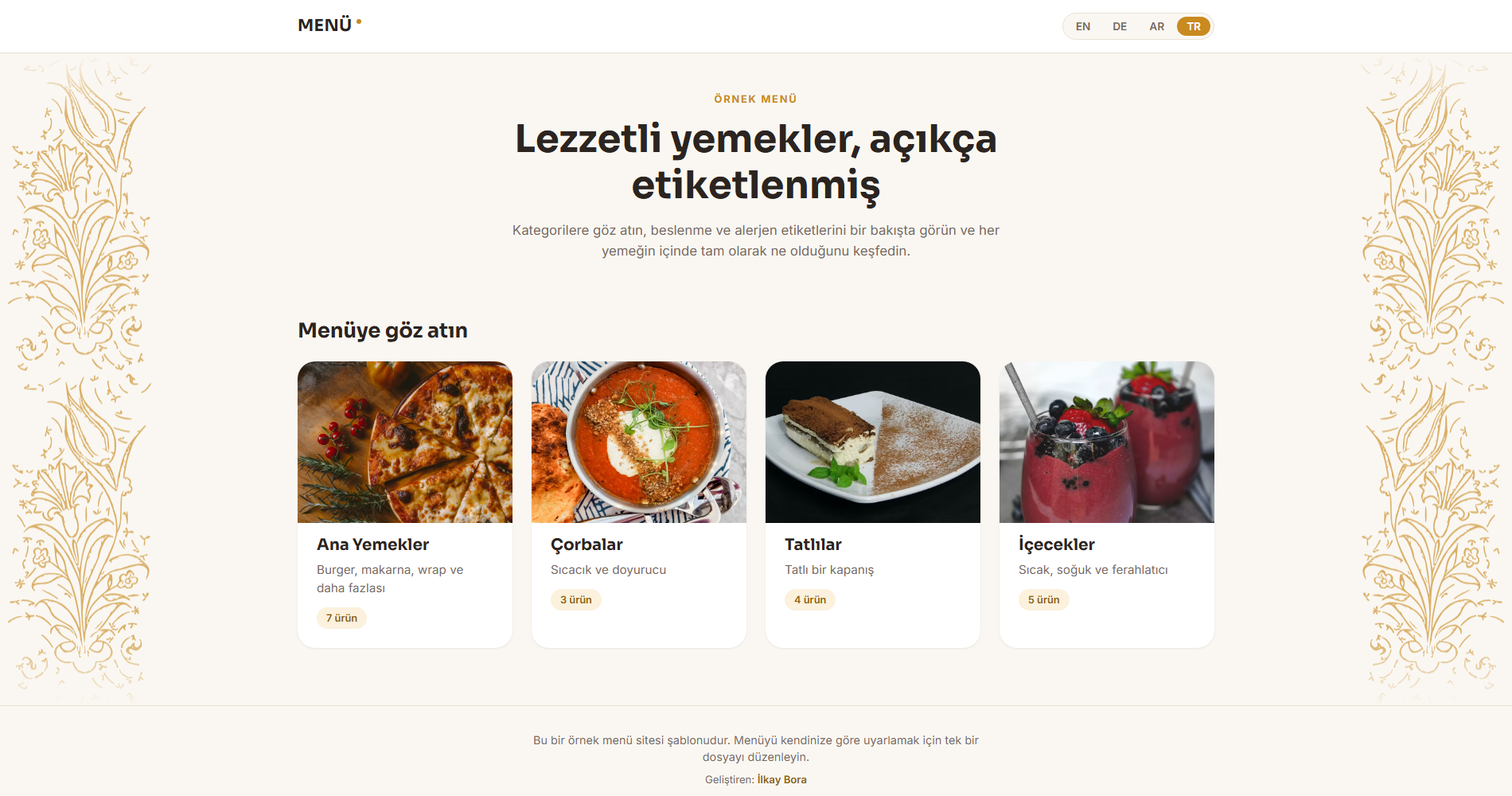 Sample Menu